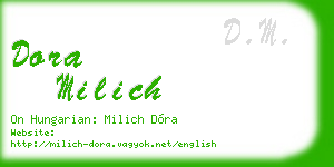 dora milich business card